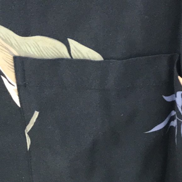 Pusser’s West Indies L Silk Cotton Mix Floral Mens Button Down ShortSleeve Shirt - Picture 7 of 9